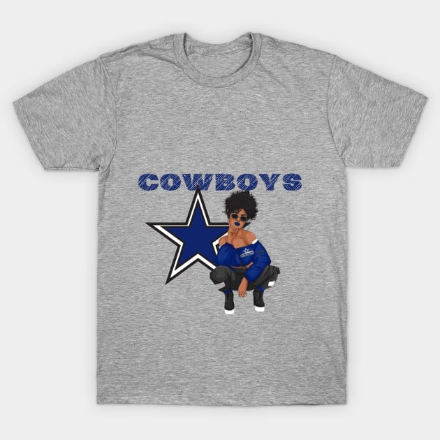 COWBOYS GIRL T-Shirt by Sazzy's